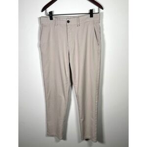 Zara Chino Pants Khaki Beige Slim Fit Minimalist Business Casual Size 32